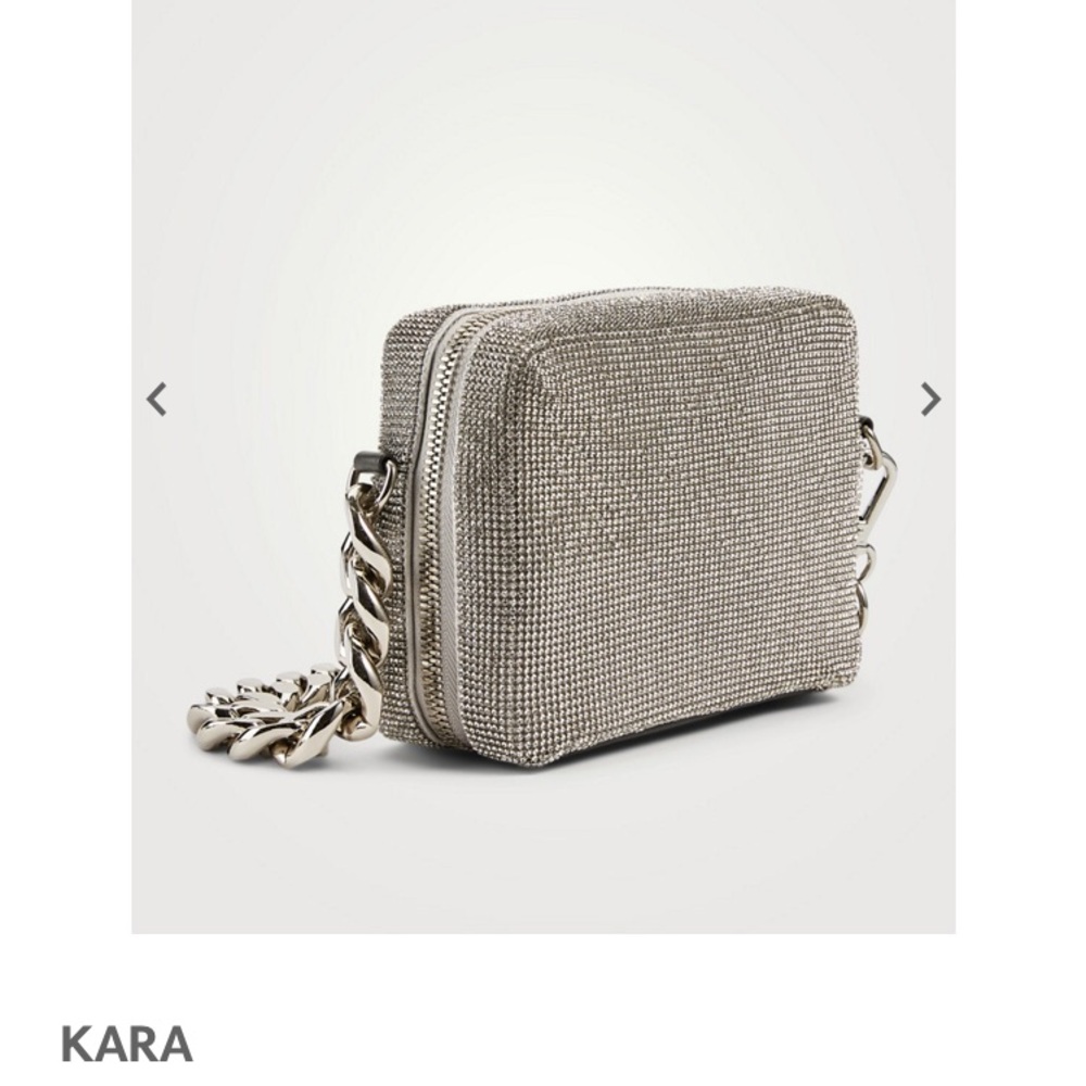 KARA Crystal mesh chain camera bag